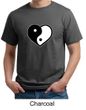 Mens Yoga Shirt Yin Yang Heart Organic Tee T-Shirt