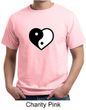 Mens Yoga Shirt Yin Yang Heart Organic Tee T-Shirt