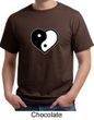 Mens Yoga Shirt Yin Yang Heart Organic Tee T-Shirt