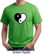 Mens Yoga Shirt Yin Yang Heart Organic Tee T-Shirt