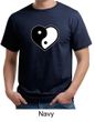 Mens Yoga Shirt Yin Yang Heart Organic Tee T-Shirt