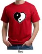 Mens Yoga Shirt Yin Yang Heart Organic Tee T-Shirt