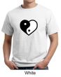 Mens Yoga Shirt Yin Yang Heart Organic Tee T-Shirt