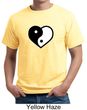 Mens Yoga Shirt Yin Yang Heart Organic Tee T-Shirt