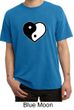 Mens Yoga Shirt Yin Yang Heart Pigment Dyed Tee T-Shirt