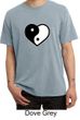 Mens Yoga Shirt Yin Yang Heart Pigment Dyed Tee T-Shirt