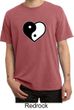 Mens Yoga Shirt Yin Yang Heart Pigment Dyed Tee T-Shirt