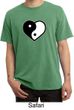 Mens Yoga Shirt Yin Yang Heart Pigment Dyed Tee T-Shirt