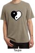 Mens Yoga Shirt Yin Yang Heart Pigment Dyed Tee T-Shirt