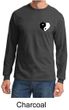 Mens Yoga Shirt Yin Yang Heart Pocket Print Long Sleeve Tee T-Shirt