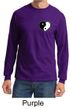 Mens Yoga Shirt Yin Yang Heart Pocket Print Long Sleeve Tee T-Shirt