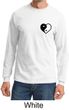 Mens Yoga Shirt Yin Yang Heart Pocket Print Long Sleeve Tee T-Shirt