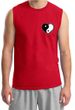 Mens Yoga Shirt Yin Yang Heart Pocket Print Muscle Tee T-Shirt