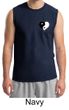 Mens Yoga Shirt Yin Yang Heart Pocket Print Muscle Tee T-Shirt