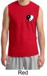 Mens Yoga Shirt Yin Yang Heart Pocket Print Muscle Tee T-Shirt