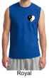 Mens Yoga Shirt Yin Yang Heart Pocket Print Muscle Tee T-Shirt