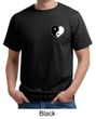 Mens Yoga Shirt Yin Yang Heart Pocket Print Organic Tee T-Shirt