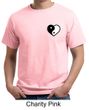 Mens Yoga Shirt Yin Yang Heart Pocket Print Organic Tee T-Shirt
