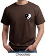 Mens Yoga Shirt Yin Yang Heart Pocket Print Organic Tee T-Shirt