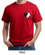 Mens Yoga Shirt Yin Yang Heart Pocket Print Organic Tee T-Shirt