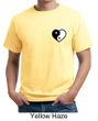 Mens Yoga Shirt Yin Yang Heart Pocket Print Organic Tee T-Shirt