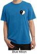 Mens Yoga Shirt Yin Yang Heart Pocket Print Pigment Dyed Tee T-Shirt