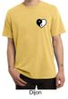Mens Yoga Shirt Yin Yang Heart Pocket Print Pigment Dyed Tee T-Shirt