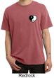 Mens Yoga Shirt Yin Yang Heart Pocket Print Pigment Dyed Tee T-Shirt