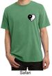 Mens Yoga Shirt Yin Yang Heart Pocket Print Pigment Dyed Tee T-Shirt
