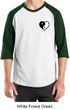 Mens Yoga Shirt Yin Yang Heart Pocket Print Raglan Tee T-Shirt