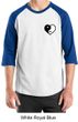 Mens Yoga Shirt Yin Yang Heart Pocket Print Raglan Tee T-Shirt