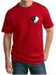 Mens Yoga Shirt Yin Yang Heart Pocket Print Tall Tee T-Shirt