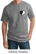 Mens Yoga Shirt Yin Yang Heart Pocket Print Tall Tee T-Shirt