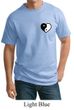 Mens Yoga Shirt Yin Yang Heart Pocket Print Tall Tee T-Shirt