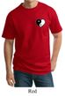 Mens Yoga Shirt Yin Yang Heart Pocket Print Tall Tee T-Shirt