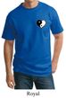 Mens Yoga Shirt Yin Yang Heart Pocket Print Tall Tee T-Shirt