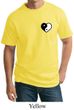 Mens Yoga Shirt Yin Yang Heart Pocket Print Tall Tee T-Shirt