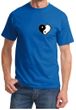 Mens Yoga Shirt Yin Yang Heart Pocket Print Tee T-Shirt