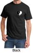 Mens Yoga Shirt Yin Yang Heart Pocket Print Tee T-Shirt