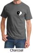Mens Yoga Shirt Yin Yang Heart Pocket Print Tee T-Shirt
