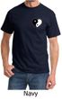 Mens Yoga Shirt Yin Yang Heart Pocket Print Tee T-Shirt