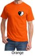 Mens Yoga Shirt Yin Yang Heart Pocket Print Tee T-Shirt