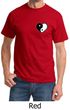 Mens Yoga Shirt Yin Yang Heart Pocket Print Tee T-Shirt