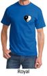 Mens Yoga Shirt Yin Yang Heart Pocket Print Tee T-Shirt