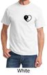 Mens Yoga Shirt Yin Yang Heart Pocket Print Tee T-Shirt