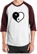 Mens Yoga Shirt Yin Yang Heart Raglan Tee T-Shirt
