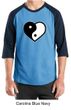 Mens Yoga Shirt Yin Yang Heart Raglan Tee T-Shirt