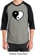 Mens Yoga Shirt Yin Yang Heart Raglan Tee T-Shirt