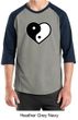 Mens Yoga Shirt Yin Yang Heart Raglan Tee T-Shirt