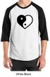 Mens Yoga Shirt Yin Yang Heart Raglan Tee T-Shirt